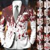Men's Business Casual with Lapel Long Sleeve Halloween Print for Fall Winter (Tie and Pocket Square Not Included)