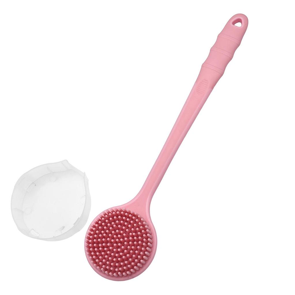 Dual-Sided Long Handle Bath Brush - Soft Bristle Back Scrubber