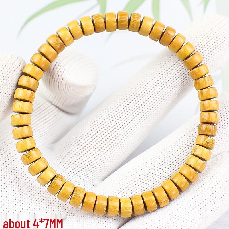 Grünes Sandelholz Pillenperlen Armband: 4*7MM Holz-Schnur für Männer & Frauen