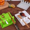 Heat-Resistant with Drip Pad Hangable Tableware Storage Rack Pot Lid Holder Spatula Rack Spoon Rest