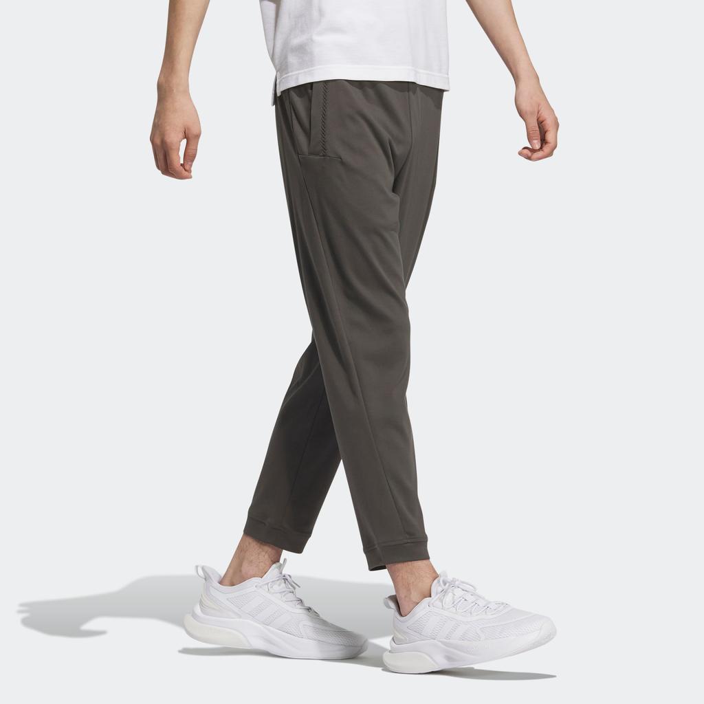 Adidas Premium Knit Pants With Elastic Waist And Cuffs Men Bottoms Rock-Grey IA8162