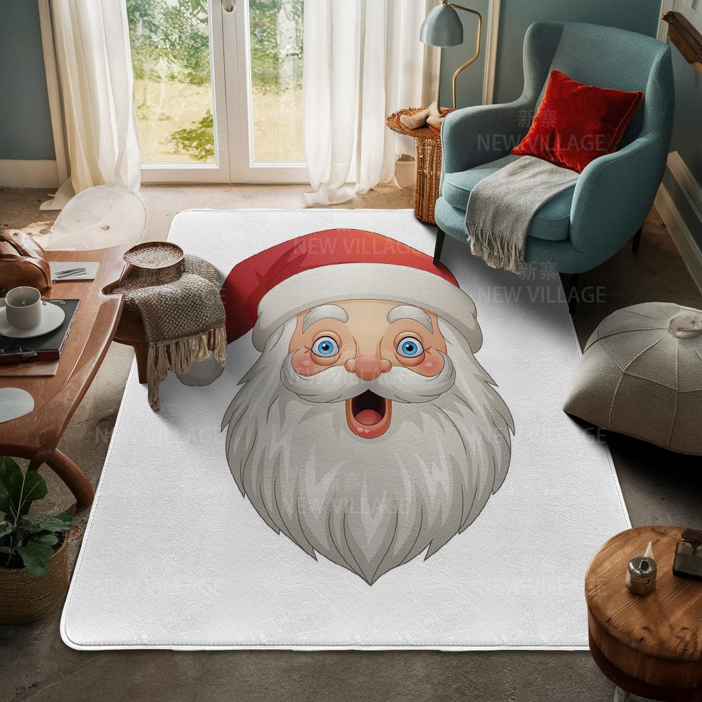 House Entrance Carpet Home Door Mat Living Room Bath Foot Bathroom Non-slip Water Absorption Rugs Bath Merry Christmas Winter