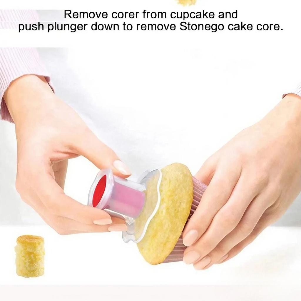 Fashion Kitchen Creative Cupcake Muffin Cake Corer Plunger Cutter Pastry Decorating Divider Model Home Kit