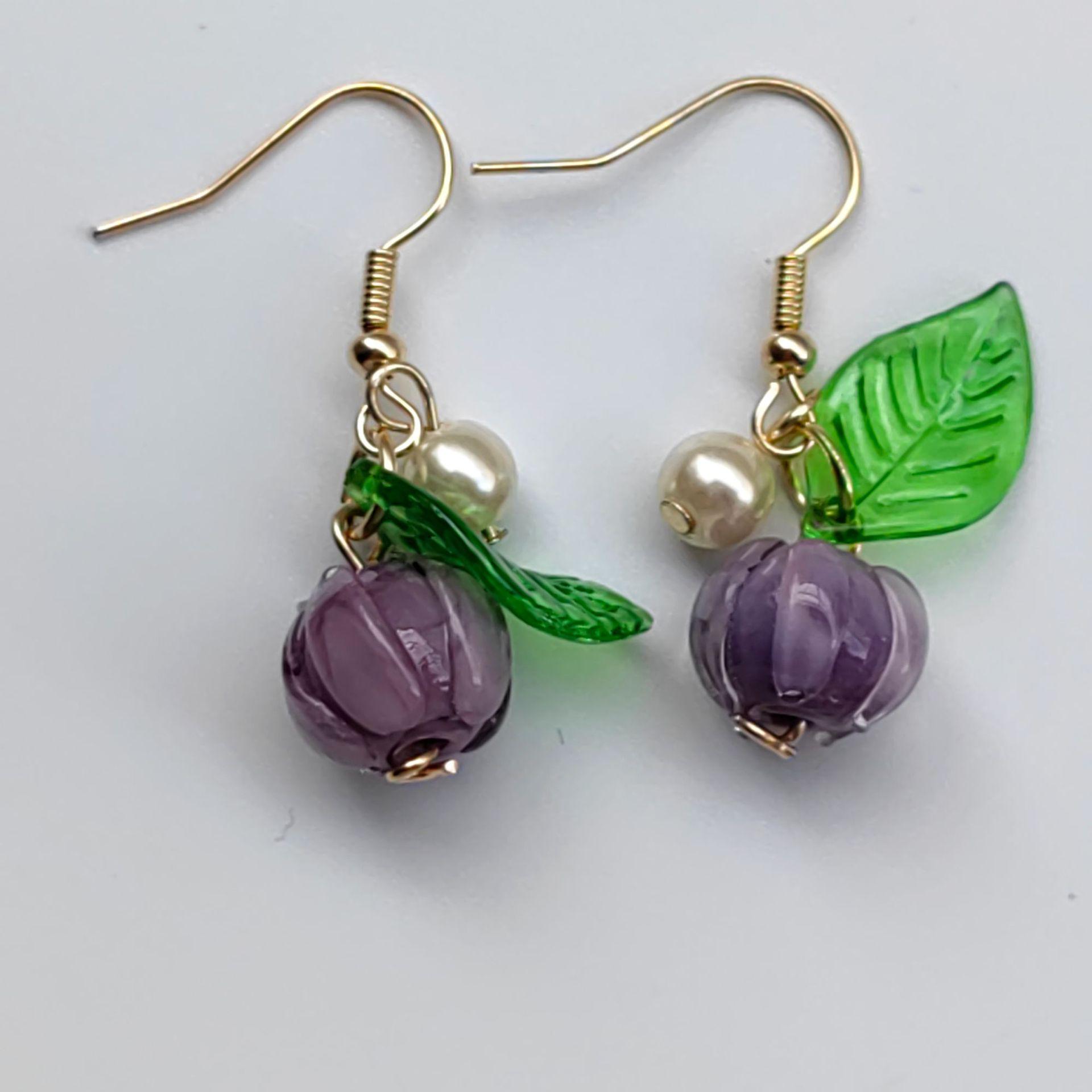 Persimmon Lotus Earrings: Delightfully Fresh and Sweet Accessory