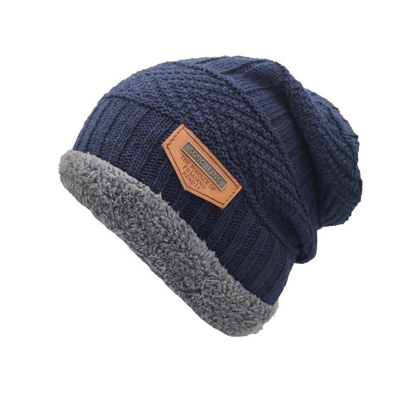 Autumn and winter men's and women's knitted hats, piled and thickened ear protection wool hats, good price