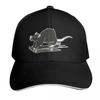 Skater Rat Baseballkappe schwarz Kapuze Golf Westernhut Damen Strandmode Unisex