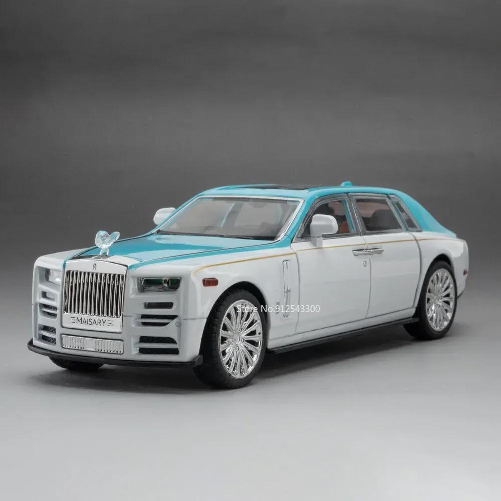 1:24 Rolls Royce Dawn Phantom Car Model Toy Simulation Convertible Sports Cars Sound Light Pull Back Models Collectible Item