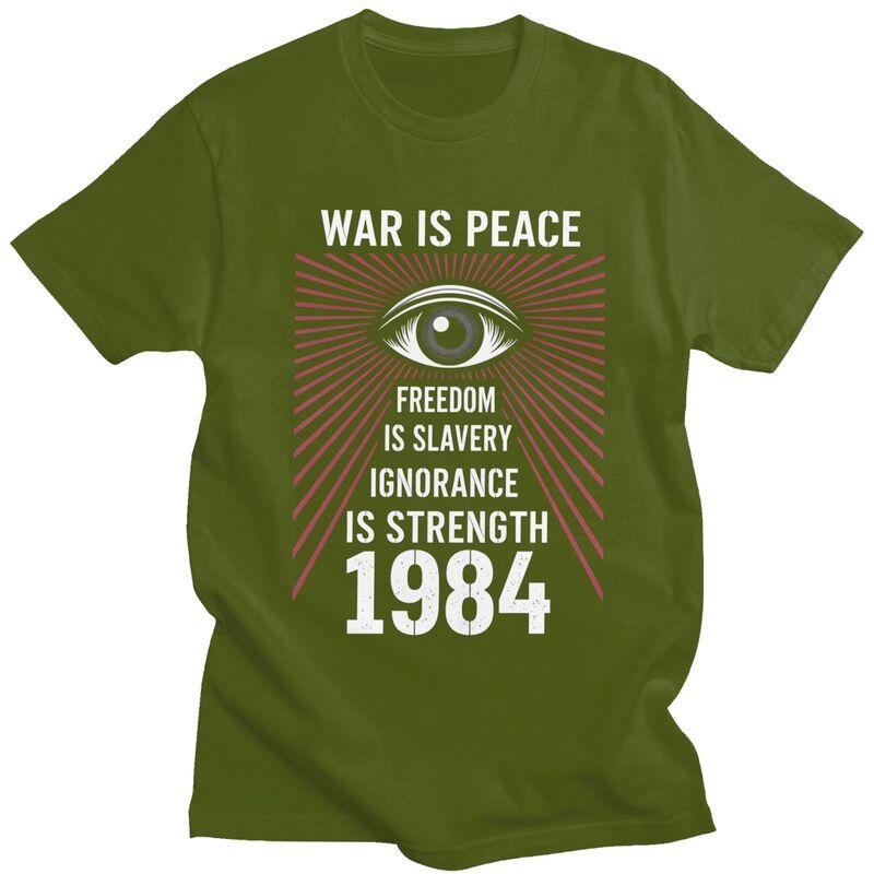 1984 George Orwell Big Brother T Shirt for Unisex 100 Cotton Tshirt Casual Short Sleeve Tee Shirt Slim Fit Clothing Gift