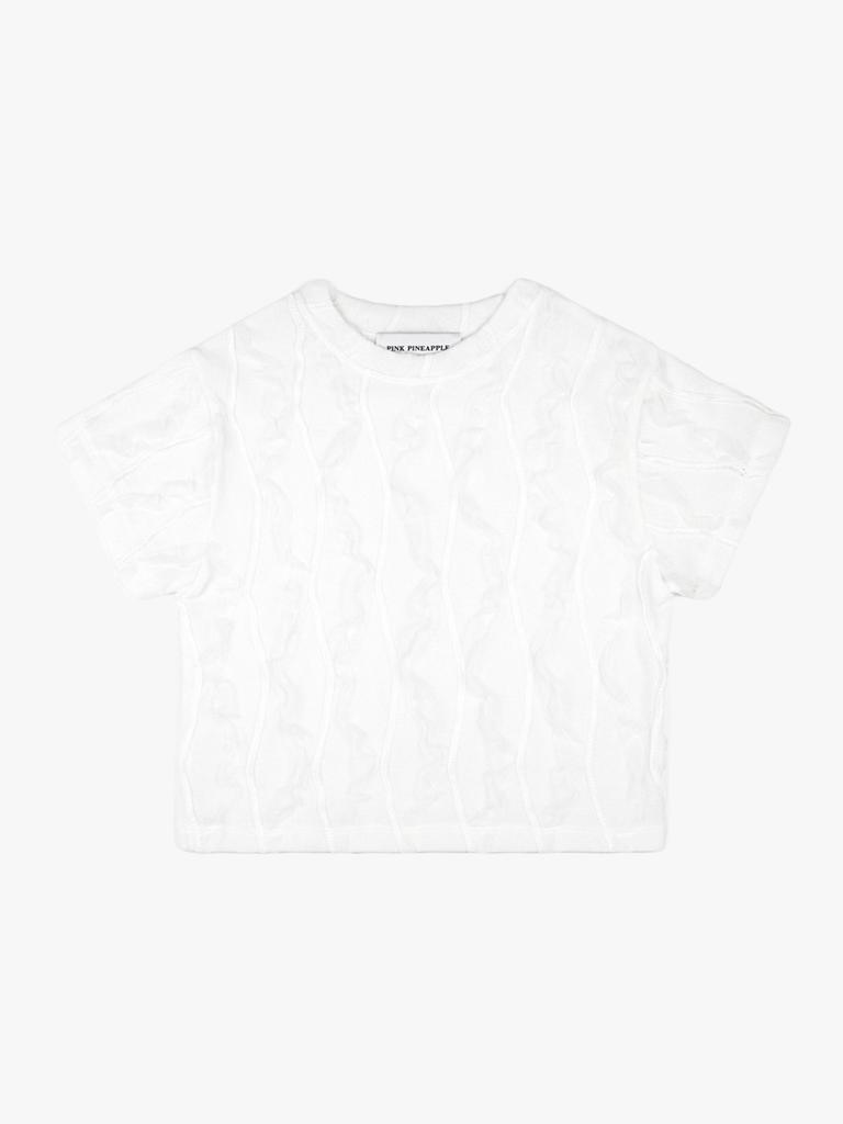 PINK PINEAPPLE Wave Lace Ts_Ivory