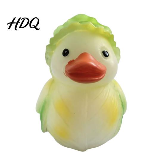 Detailed Design Ornament Glowing Resin Duck Figurine with LED Light Decorative Night