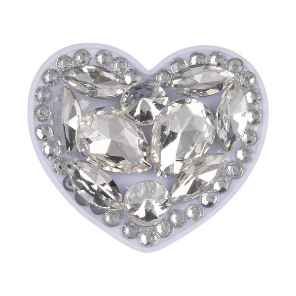 

Gooseferry Mercury Jewelry Cubic Talk cell phone holder, heart white, 1 piece