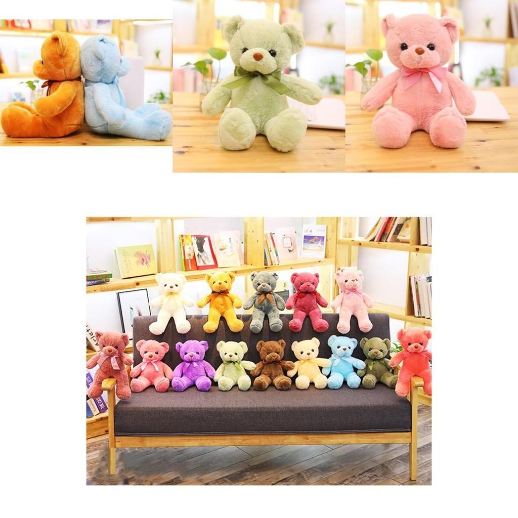 Soft And Skin-friendly 11.8-21.6 In Colored Teddy Bear Plush Perfect Gift For Kids And Home Decor