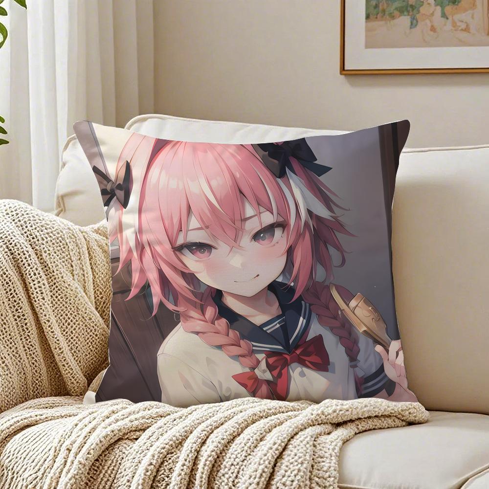 anime eccentric FFate AApocrypha AAstolfo Cushion Cover Pillowcase Antidustmite living Room Sofa Decor Cushion Room