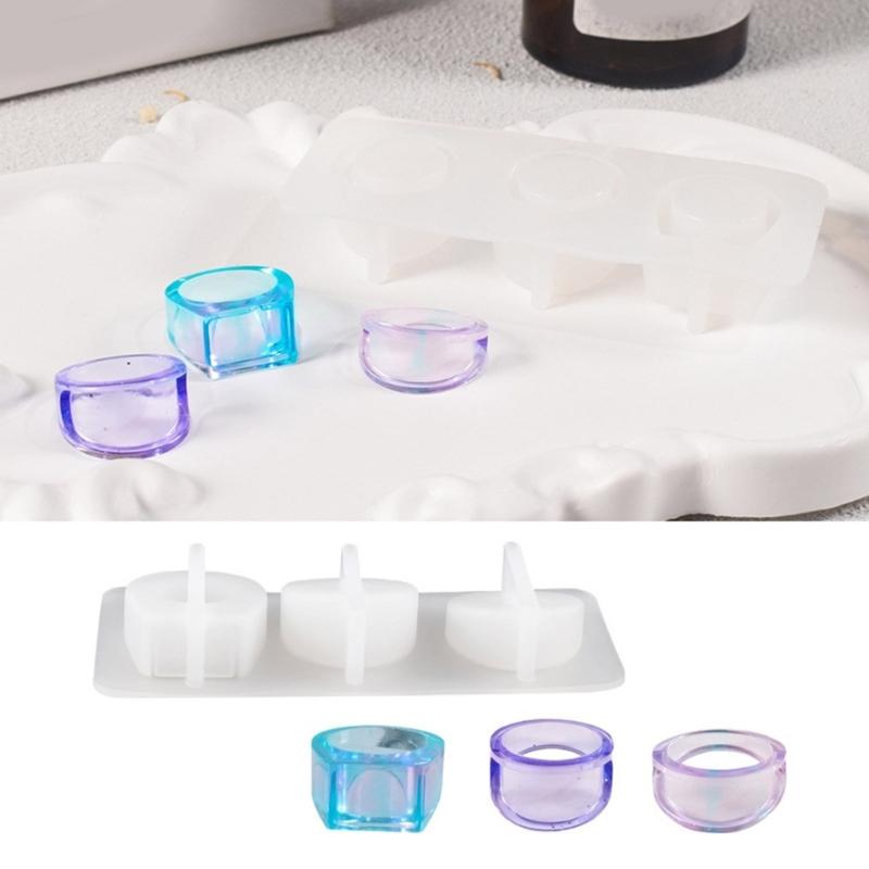Triple Linked Ring Silicone Molds Artistic Silicone Ring Molds Unique Rings Mold for Custom Resin Jewelry Crafting