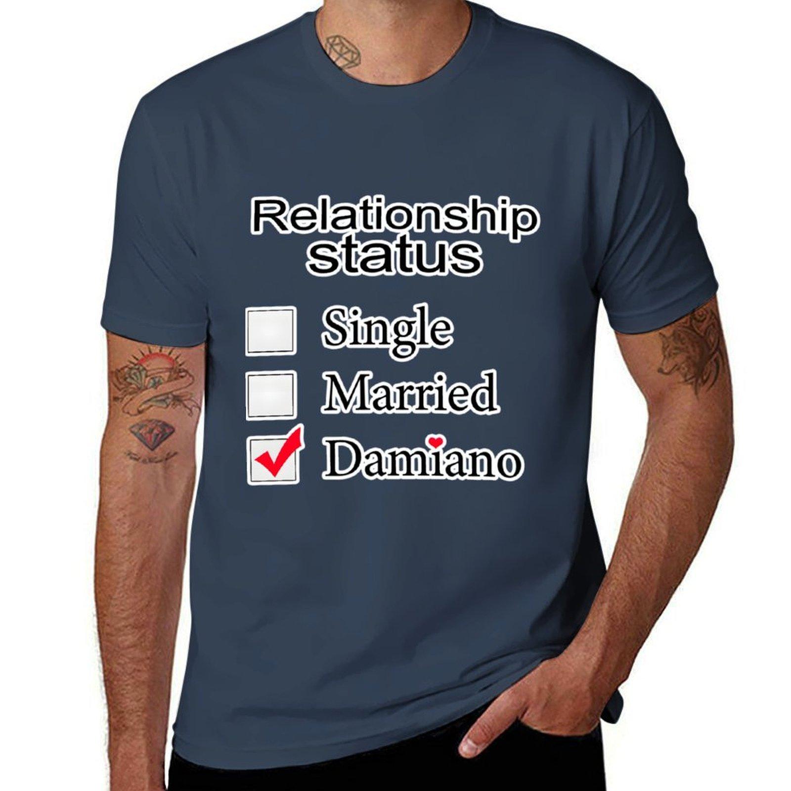 Relationship Status Damiano David Unisexeskin TShirt Work Comfort TShirt for Unisex S