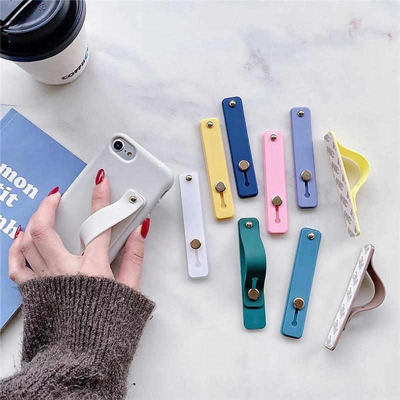 Universal Silicone Wristband Phone Holder Finger Ring Phone Hand Band Bracket Push Pull Grip Phone Stand Sticker Phone Holder