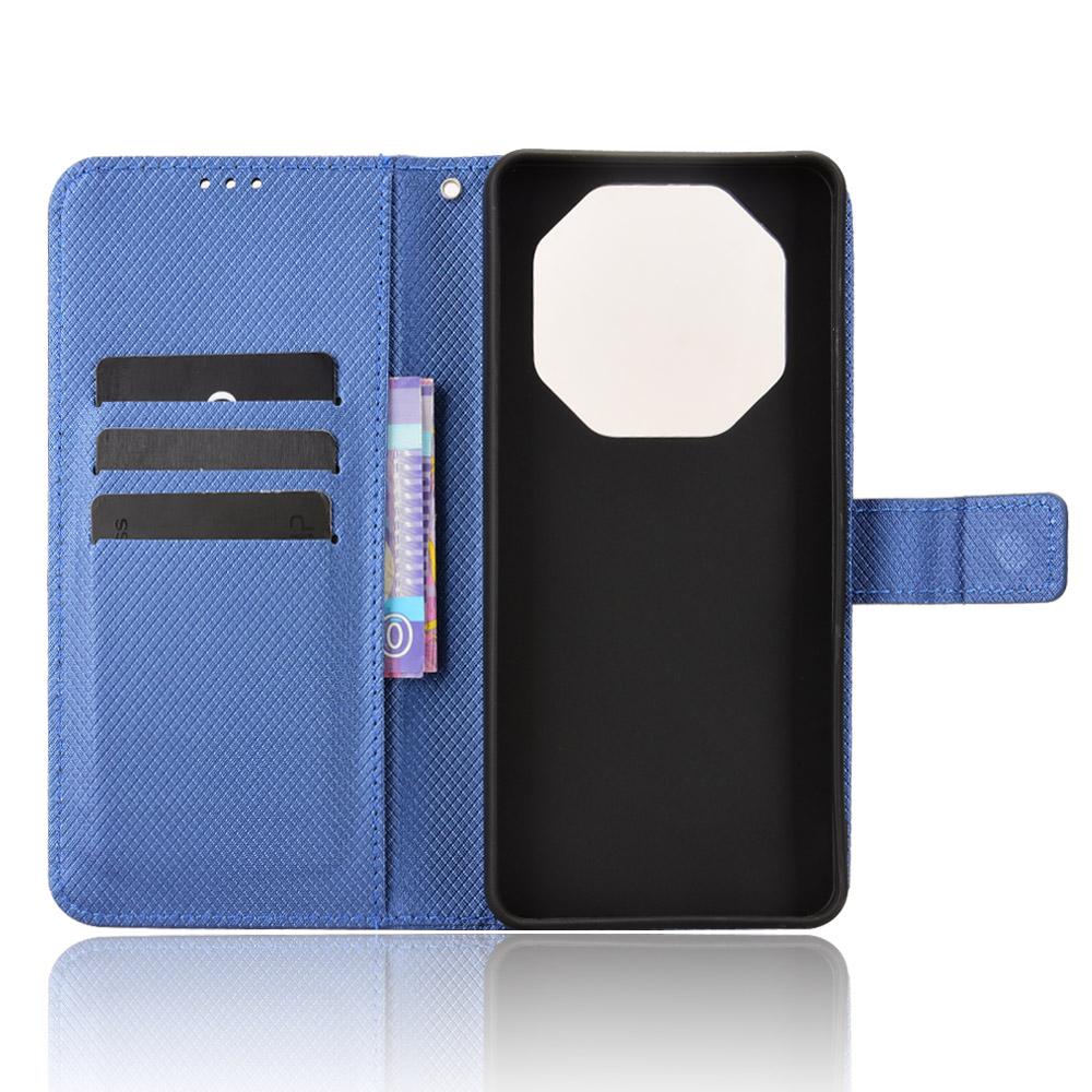 For Blackview Shark 6/Oscal Tiger 8 Leather Wallet Case with Strap Diamond Texture Phone Cover