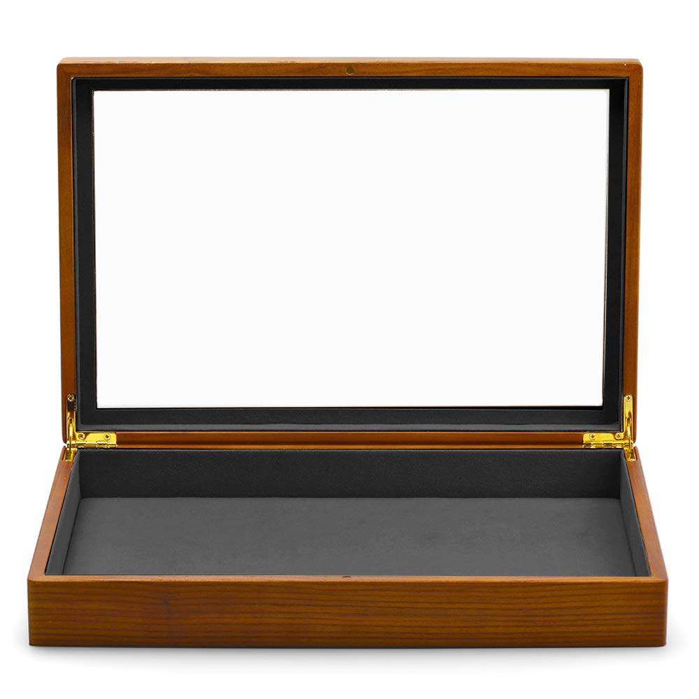 

Papten Jewelry Tray with Wooden Jewelry No Display Stylish X02402 Lid, Box, Dividers, Rings, Watches, Necklaces, Storage, Transparent, Portable,
