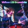 Illuminated Drumsticks (USB Charging), LED Light Sticks, with Bag, Light-Up Drumsticks (15 Colors, Pair of 2, Rechargeable)