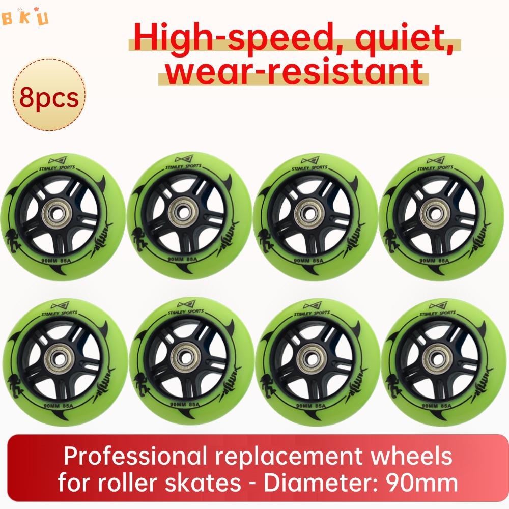 90mm (3.5") Replacement Wheels: High Elastic, Quiet, Wear-Resistant – For Skates, Luggage, Kids' Scooters
