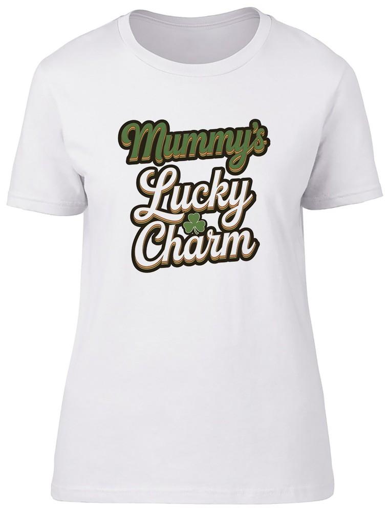 

Mummy s Little Charm St Patrick s Day Clover Womens T-Shirt Ladies Gift Tee 3XL