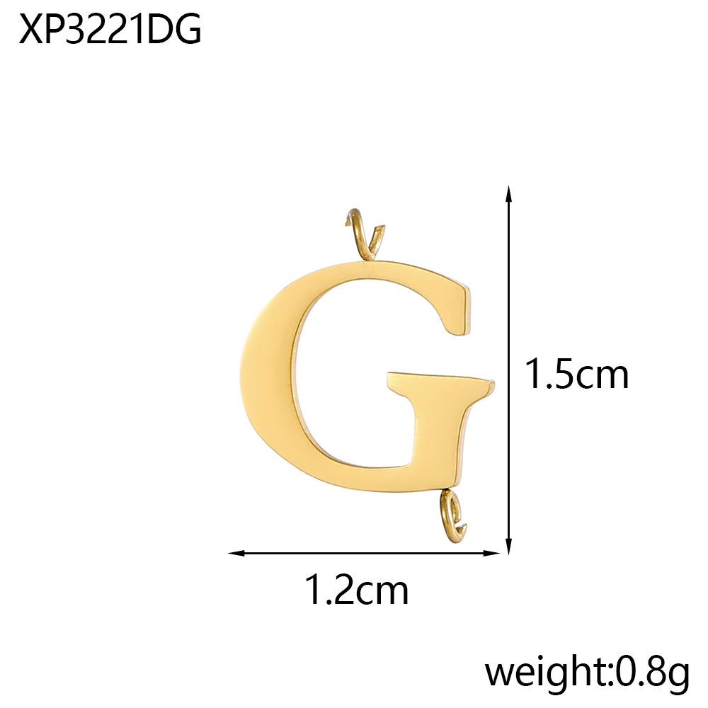 CARLIDANA Stainless Steel Gold Plated Capital Letters with Two Loops Waterproof Initial DIY Jewlery Making Charm Pendant