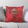 Porträt von König Charles III. Kissenbezug Polyester Leinen Samt Bedruckt Reißverschluss Dekorative Kissenhülle Heimkissenbezug
