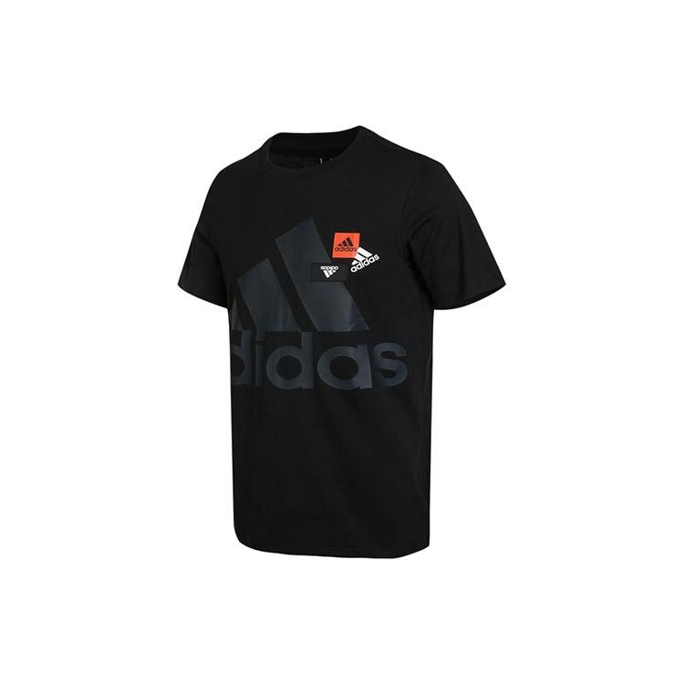 Мужская футболка adidas Mh Bp3 Tee1 с принтом логотипа-алфавитом, круглым вырезом, коротким рукавом, черная, HN9043 S