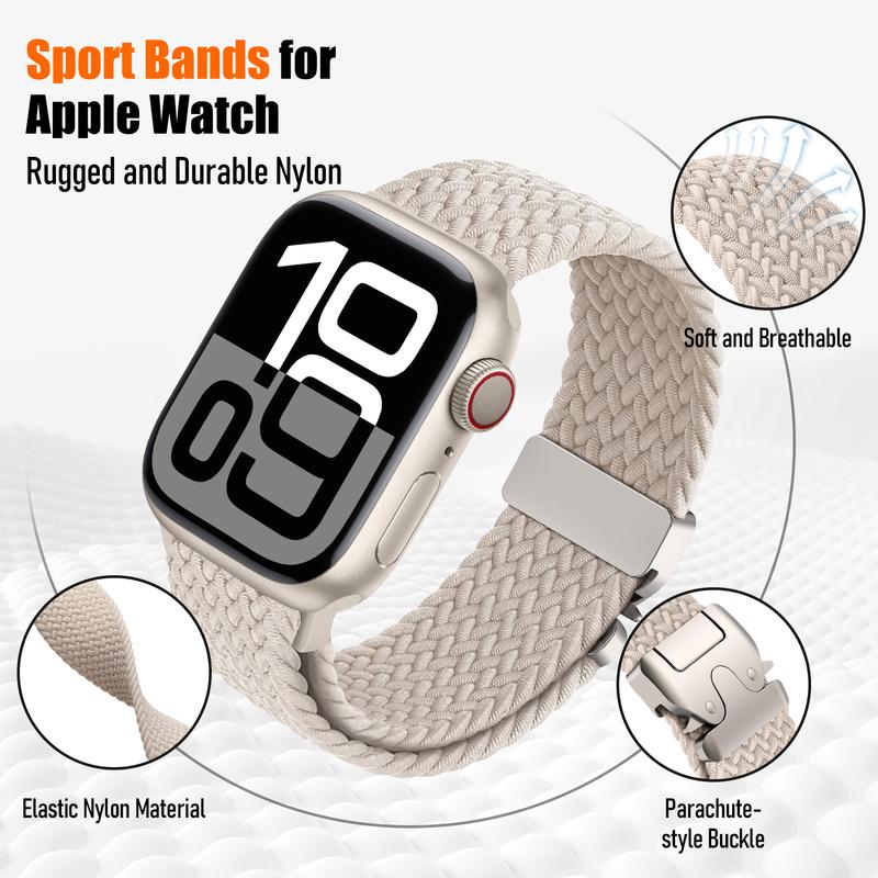 Braided Band For Apple Watch Straps 40 Mm 44mm 46mm 42mm 49mm 45mm 41mm 38mm Bracelet IWatch Series 10 SE 9 8 7 6 Ultra 2 Bands