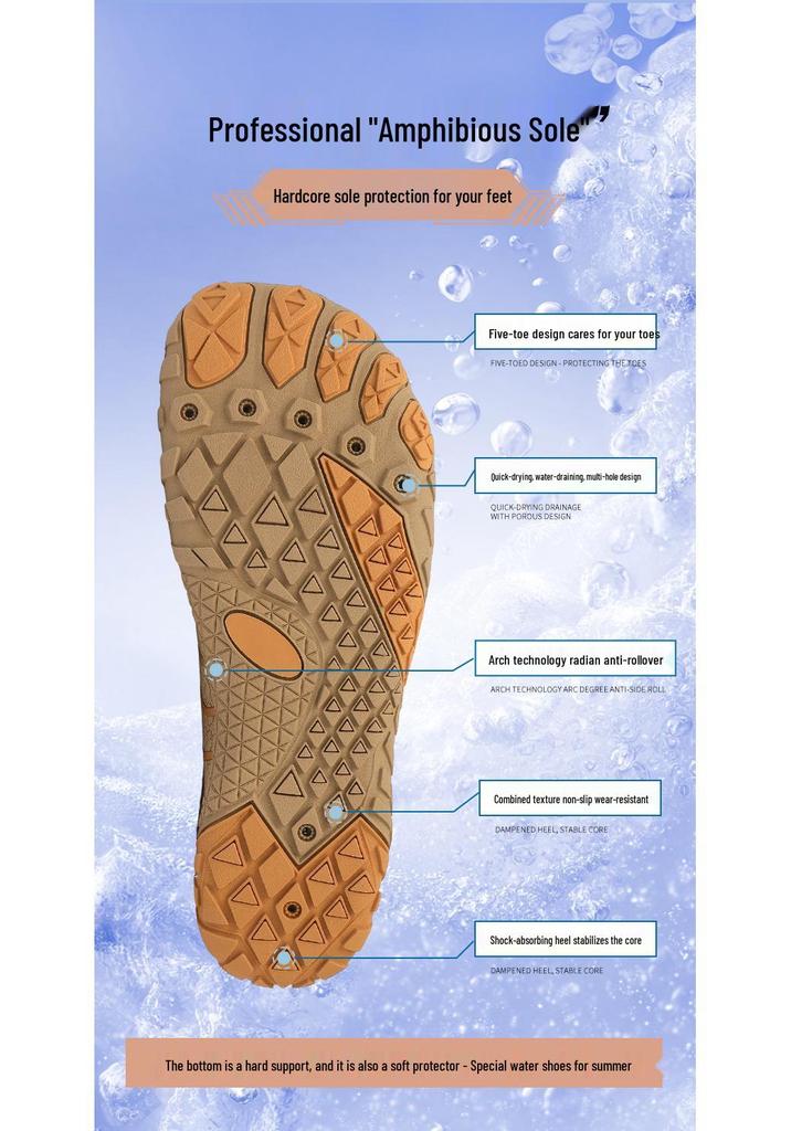 Unisex Five Finger Barefoot Outdoor Shoes - Ideal for Hiking, Wading, Swimming, Beach, Indoor Sports & Fitness