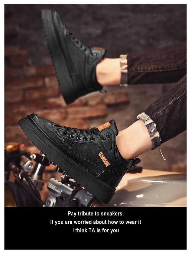 Herren 10cm Höhenerhöhende Wasserdichte Leder Martin Stiefel - Winter High-Top Arbeits- & Freizeit-Schuhwerk