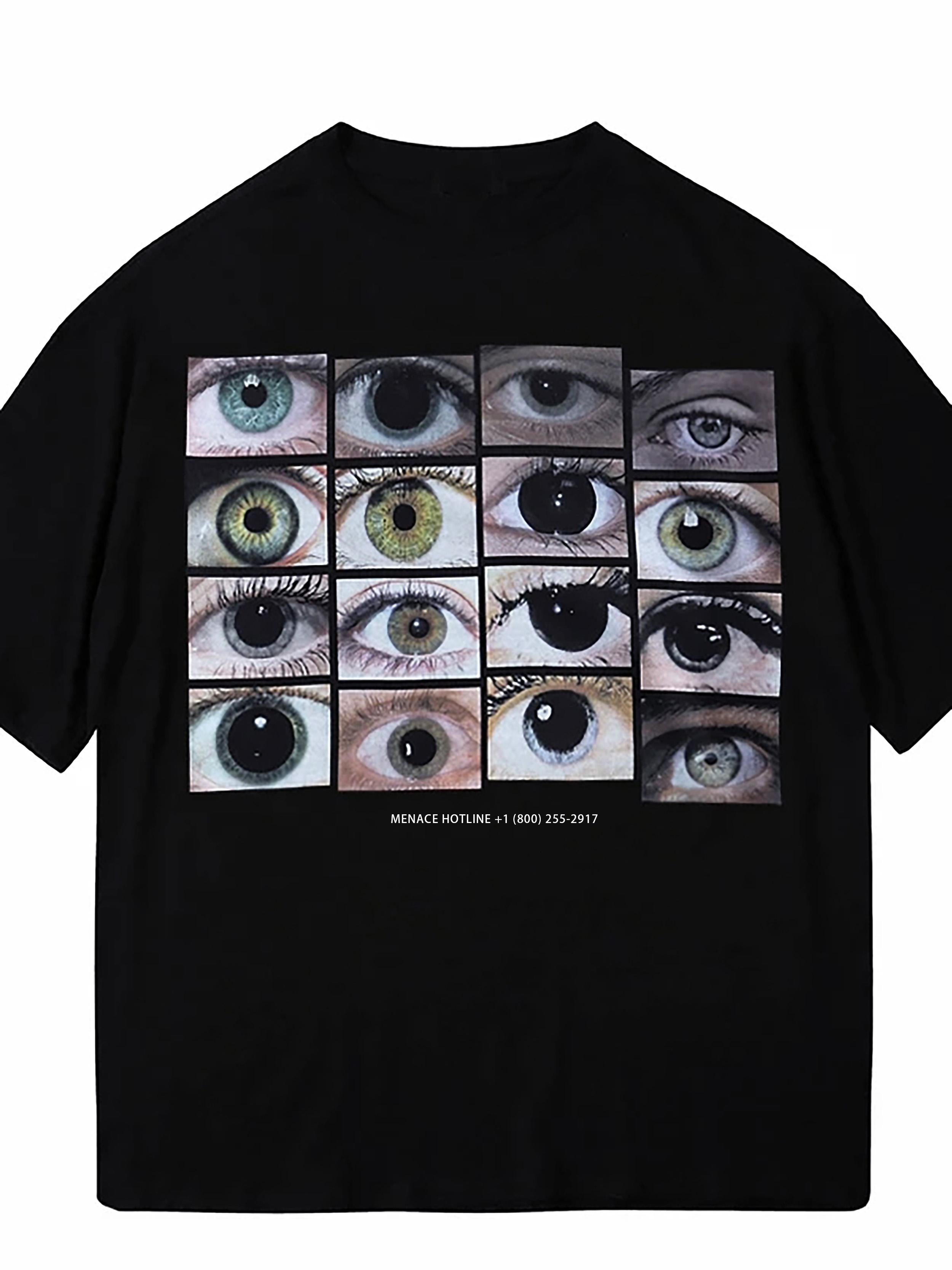 

American Retro Vintage Printed Short Sleeved T-shirt for Men, European and American Loose Half Sleeved Ins Trendy Brand 4XL