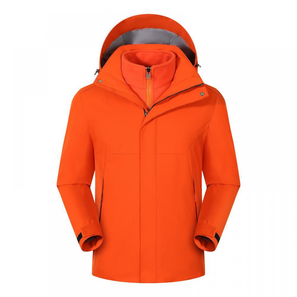 Personalized Windproof 3-in-1 Jacket: Solid Color, Custom Logo, Unisex Design, Thick Workwear