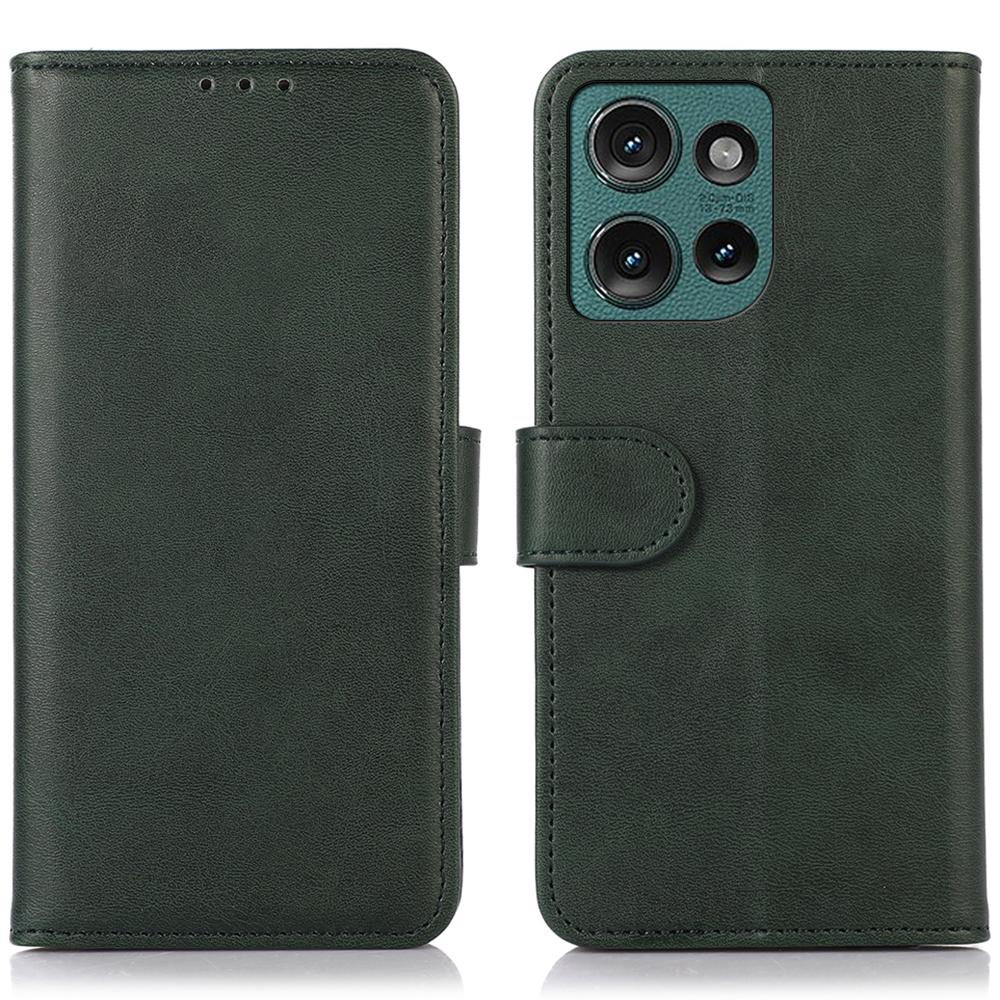 

For Motorola Edge 50 Neo 5G/Moto S50 5G/Thinkphone 25 5G Case Cowhide Texture Leather Wallet Phone Cover with Stand Green