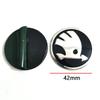 2025 New 42mm Aluminum Alloy Car Steering Wheel Emblem for Skoda Rapid Spaceback Superb Octavia Rapid Fabia Auto Interior Access