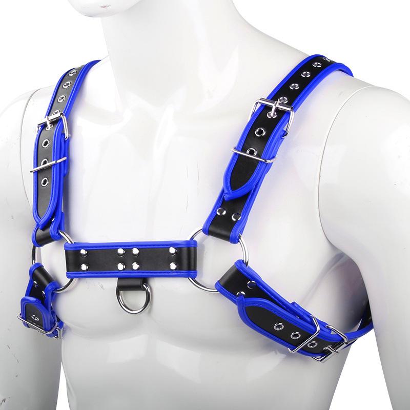 6 Colors Men Harness English Bull Dog Leather Chest Belt Fetish Clothing Sexy Straps Bondage Erotic Products Sex Toys For Men
