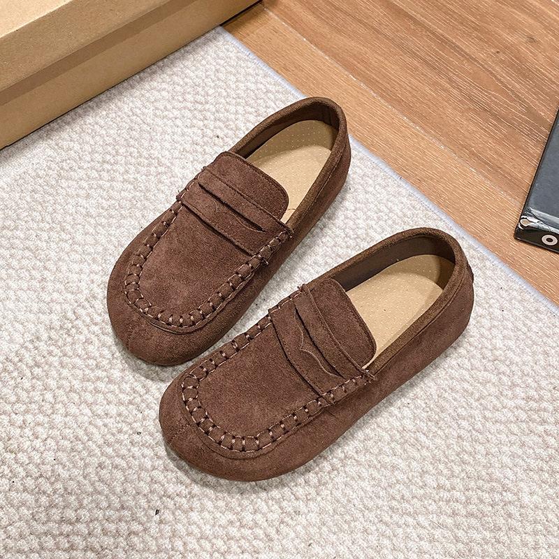 

Удобные и универсальные туфли Doudou женские осень 2025 новая ленивая обувь лоферы популярная мода и популярная повседневная обувь 40 темно-коричневого