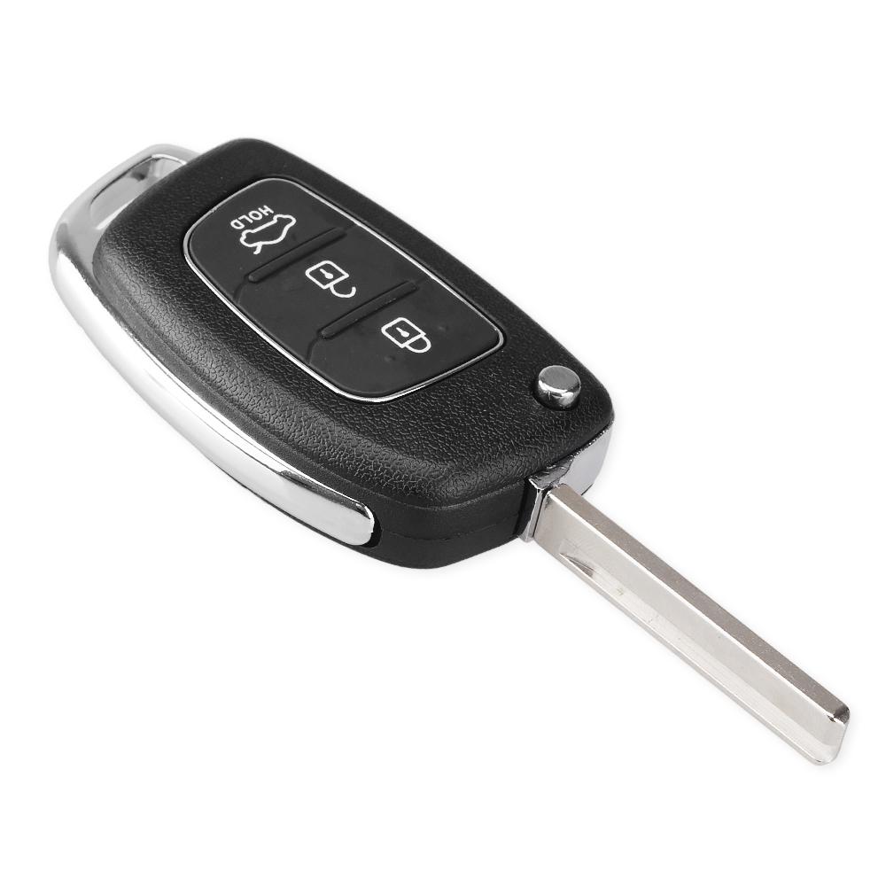 3 Button Folding Flip Remote Key Shell Car Key Case For Hyundai Solaris Ix35 Ix45 Series Auto Key Blanks Case Fob Uncut