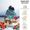 Beautiful Christmas Two Snowman Personalized Text Blanket Multi-purpose Customizable Blanket Ultra-Soft Versatile for Bed Livingroom Office Couch