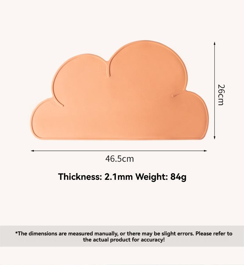 1pc Cloud Shape Pet Feeding Mat, Silicone Dog Cat Placemat, Waterproof Non-Slip, Easy to Clean, Pet Bowl Pad for Food & Water