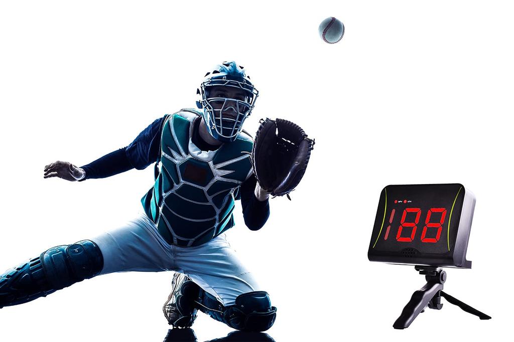 OYE Pistolet Détecteur de Vitesse Personnel pour Balle de Baseball et Tir de Football Équipement d'Entraînement de Vitesse de Baseball pour et Golf Multi-Sports Lancer, Swing,