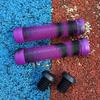 Multicolor Striped Non-Slip Rubber Handlebar Grips - Shock Absorbing & Soft for Mountain Bikes.