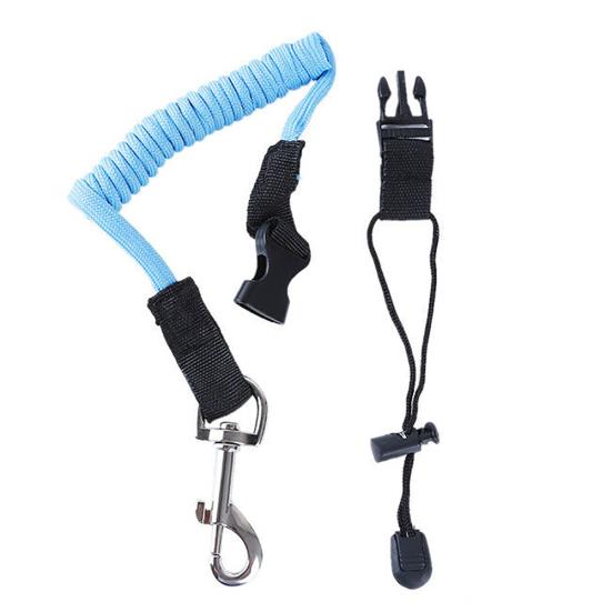 Kayak Canoe Inflatable Boat Paddle Elastic Coiled Leash Cord Oar Rope Tether