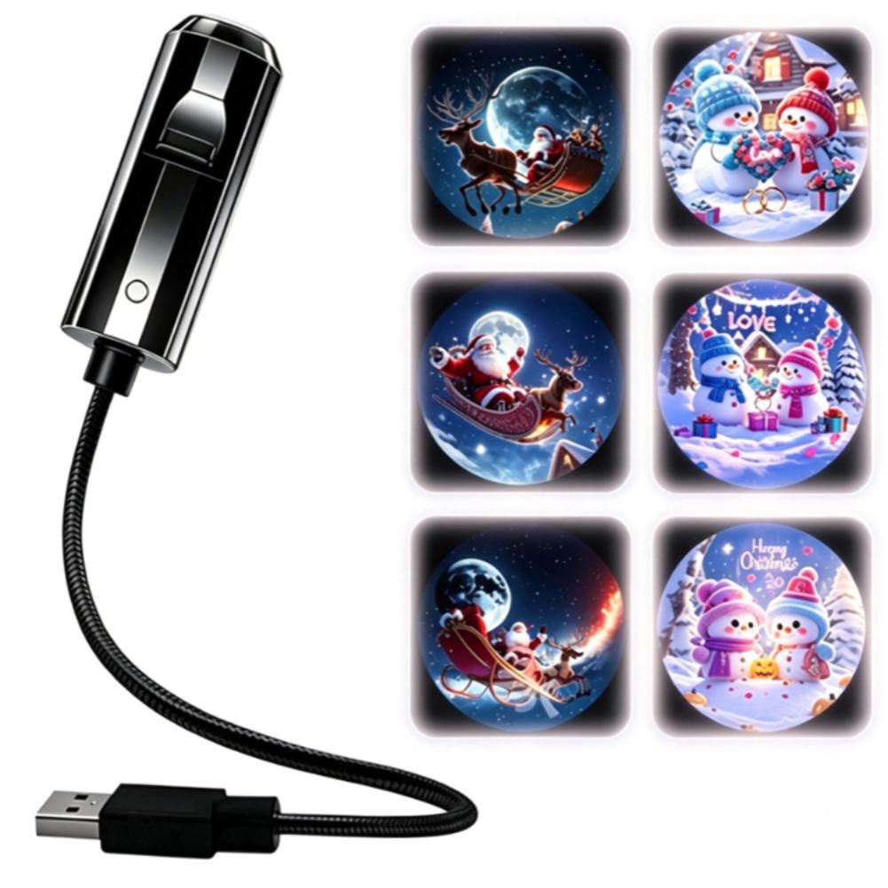 Mini Galaxy Star Projector Night Light Christmas Pattern Projection Light Ceiling LED Lamp USB Ambient Lamp For Home Party Decor