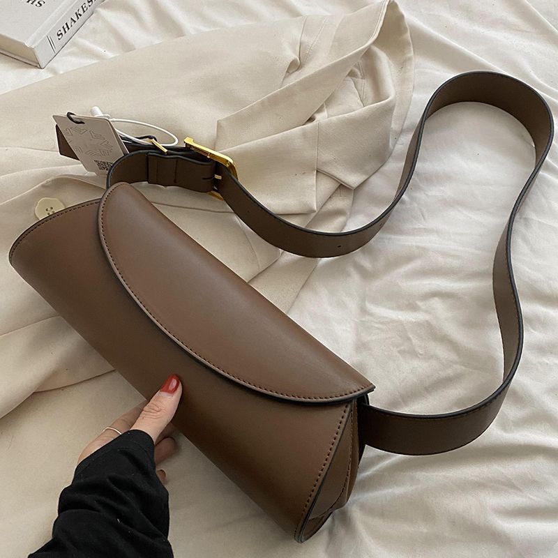 Премиальная французская нишевая сумка подмышку женская весенне-летняя новая модная ретро сумка-цилиндр на плечо сумка-багет коричневый