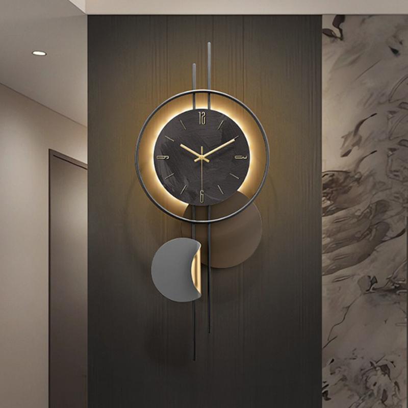 Modern Wall Clock Minimalist Living Room Clock Creative Metal Art Design Silent Clocks Elegant Aesthetics Decorative Clocks