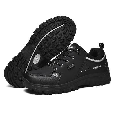 Leather Hiking Shoes Durable Outdoor Sport Men Trekking Leather Shoes Lace-Up Climbing Hunting Sneakers