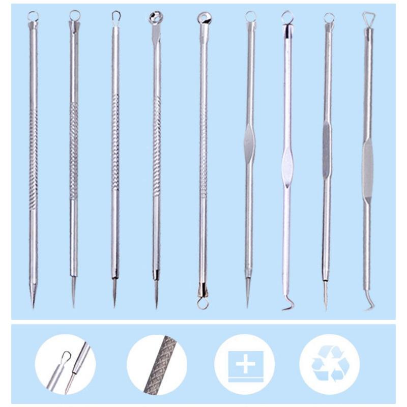 Cheap 9pcs DoubleEnd Acne Needles Kit Stainless Steel Blackhead