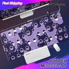Süßes Schwarzes Katzen Mauspads Großes Tastatur Mauspads Gummi Erweitertes Mauspads Rosa Lila E-Sports Schreibtischpad Gamer Design Schreibtischmat
