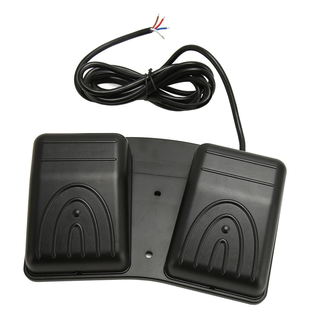 Double Foot Switch High Power Self Locking 2 Wire Foot Pedal Switch for Appliance Industrial Equipme